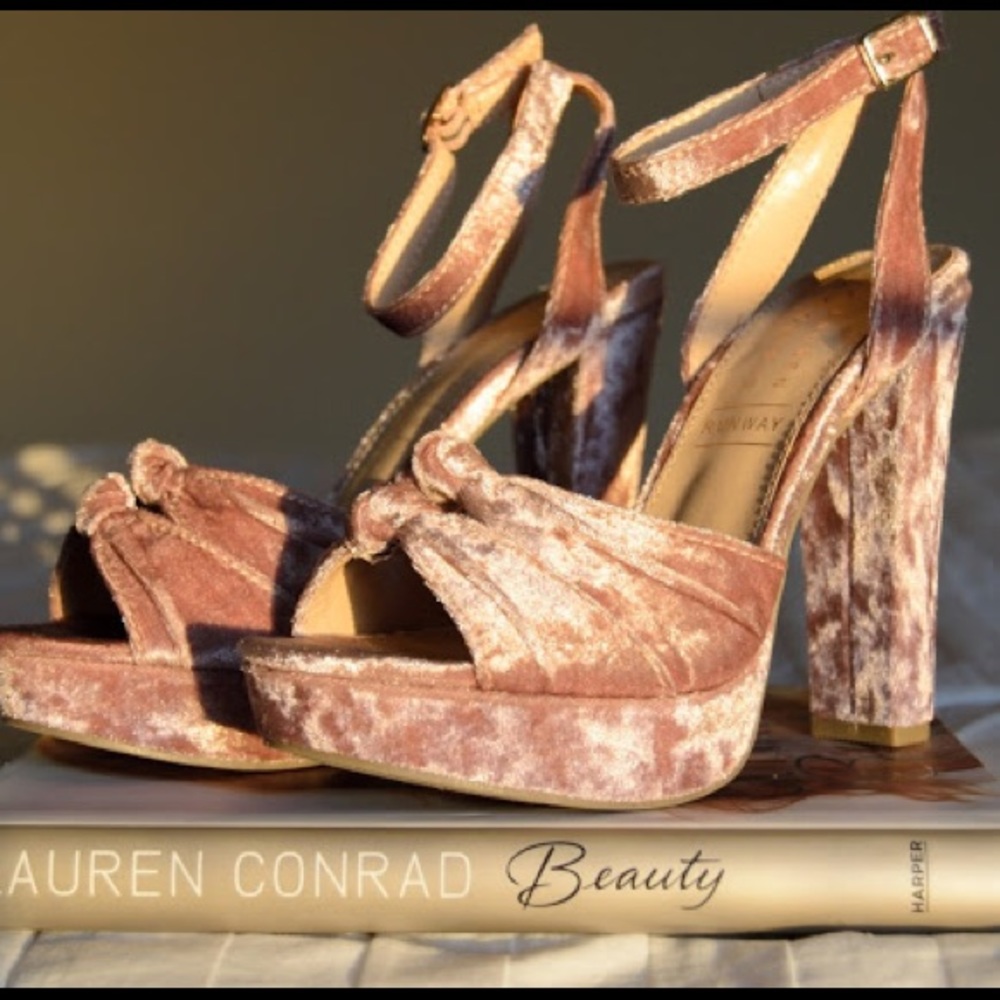 Velvet Platform High Heels